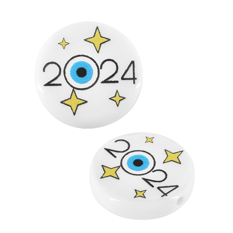 GLEAVI 50pcs 2024 Pendant Evil Eye Beads 2024 Jewelry Charms Charm for Diy  Jewelry 2024 Charms Pendants Charms for Jewelry Making 2024 Charms for