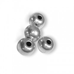 Perle en Métal/Zamac, 12x10.3mm (Ø 3.2mm)